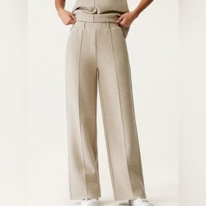 NWT OGL Fuzzluxe High Waisted Straight Leg Pull On Pant Heather Morganite